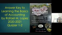 Answer to Quizzer 1-2 - Basic Accounting by Lopez