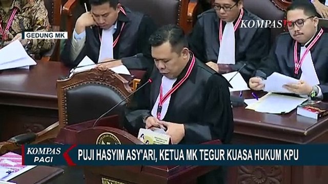 Ketika Ketua MK Tegur Kuasa Hukum KPU Akibat Puja-puji Hasyim Asyari