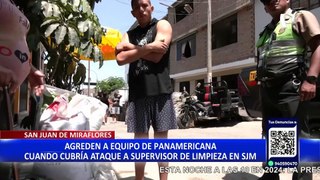 SJM: agreden a equipo de Panamericana Televisión que cubría ataque a trabajador de limpieza con machete