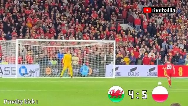 Wales vs Poland Penalty shootout 5-4 UEFA EURO Qualifiers 2024 finał baraży Walia-Polska