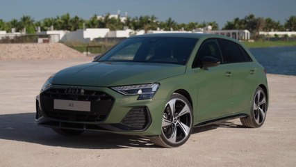 Audi A3 Sportback S line Exterior Design in Green