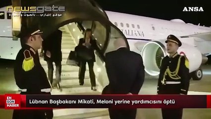Lübnan Başbakanı Mikati, Meloni yerine yardımcısını öptü