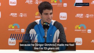 'Dimitrov made me feel like I'm 13 years old' - Alcaraz