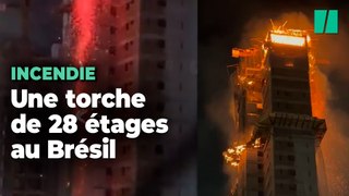 Au Brésil, un incendie impressionnant embrase un gratte-ciel