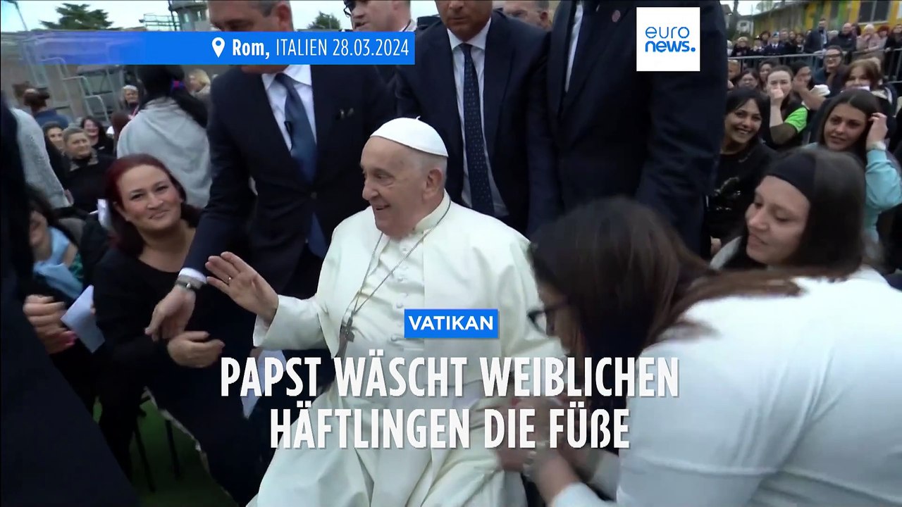 Gründonnerstag: Papst wäscht Strafgefangenen die Füße