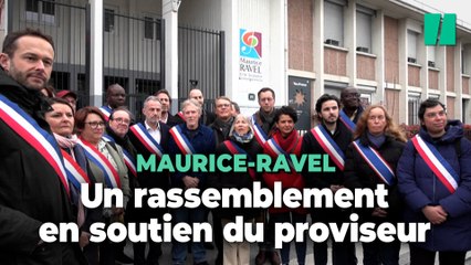 Élus et enseignants rassemblés en soutien à l’ancien proviseur du lycée Maurice-Ravel