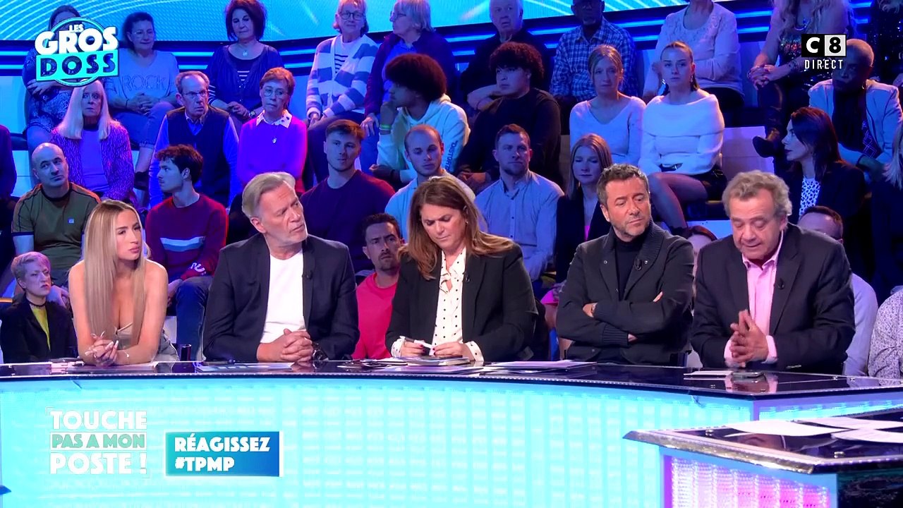 Cyril Hanouna commente le procès de l'auteur de menaces de mort et de messages antisémites à son égard ce jeudi 28 mars 2024 dans "TPMP" sur C8.