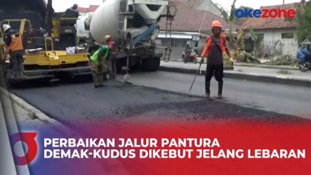 Pasca Banjir, Perbaikan Jalur Pantura Demak-Kudus Dikebut Jelang Lebaran