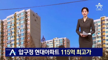 압구정 현대아파트 115억 원 신고가 기록