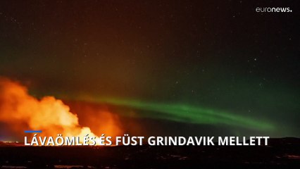 Továbbra is láva ömlik és füst áramlik a Grindavik mellett lévő vulkánból.