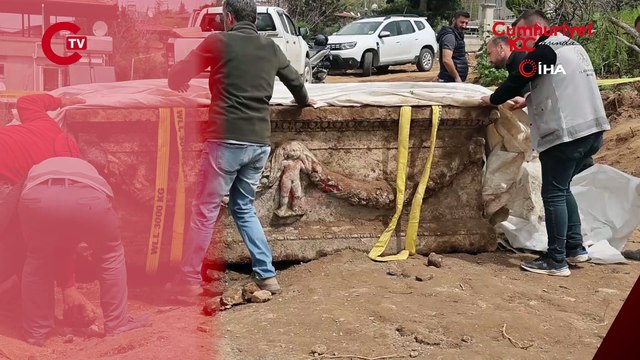 Kazı sırasında ortaya çıkmıştı... O lahit koruma altına alındı!