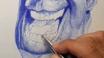 Exceptional Ballpoint Pen Artist unveils his 'Laughter Is the Simplest Languange' masterpiece