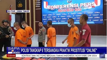 Polisi Tangkap 6 Tersangka Praktik Prostitusi Online di Blitar