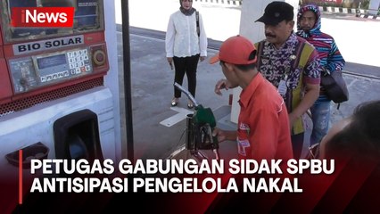 Petugas Gabungan Sidak SPBU Antisipasi Kecurangan Jelang Mudik Lebaran