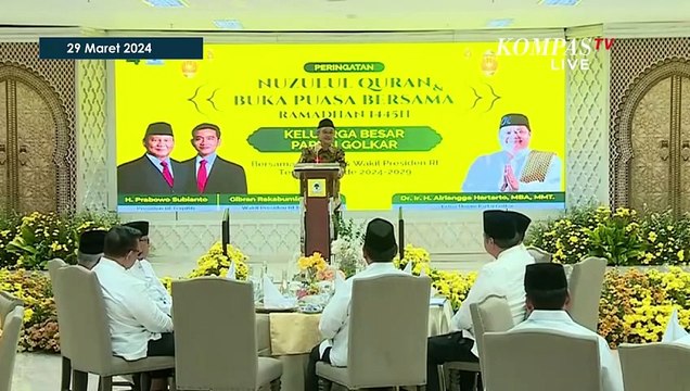 Momen Gibran Disambut Airlangga Dalam Buka Puasa Bersama Partai Golkar