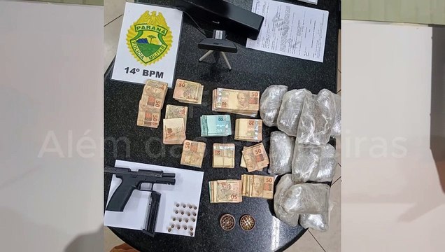 Operação da ROTAM resulta na apreensão de arma, drogas e 50 mil reais após denúncia anônima