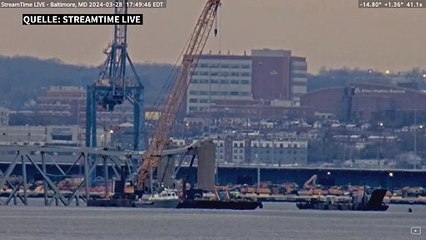 Aufräumarbeiten nach Brückeneinsturz in Baltimore