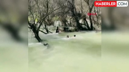 Balık avlamak için attığı ağ boynuna dolanınca arkadaşı tarafından güçlükle kurtarıldı