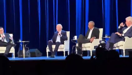 US Presidential Elections : इलेक्शन के मेगा स्टेज पर जब हुई हंसी ठिठोली और मिल बैठे चार यार ,देखिए वीडियो बार—बार