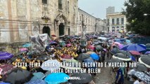 Sexta-feira Santa: Sermão do Encontro é marcado por muita chuva, em Belém