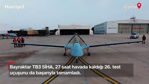 Bayraktar TB3 SİHA 27 saat kesintisiz uçtu