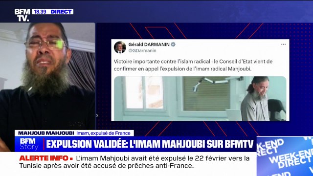 Je vais continuer à me défendre , assure sur BFMTV l'imam Mahjoub Mahjoubi près son expulsion validée par le Conseil d'État