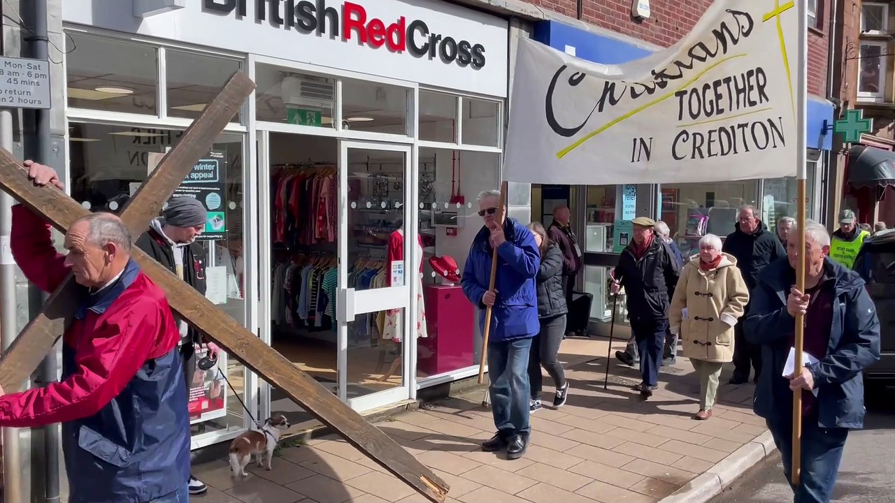 The Walk of Witness in Crediton High Street, video by Alan Quick IMG ...