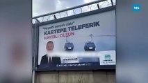 AKP Kocaeli Belediye Başkan adayının seçim afişlerinin İzmir’e asılması görenleri şaşırttı