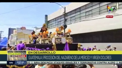 Guatemala participa en la procesión del Nazareno