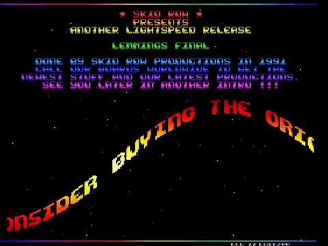 Amiga Cracktro - Lemmings by Skid Row