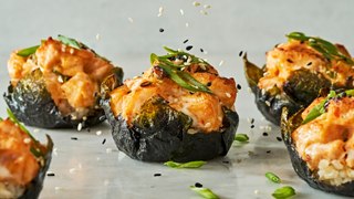 Can't Take Raw Fish? You Have To Try These Baked Salmon Sushi Cups