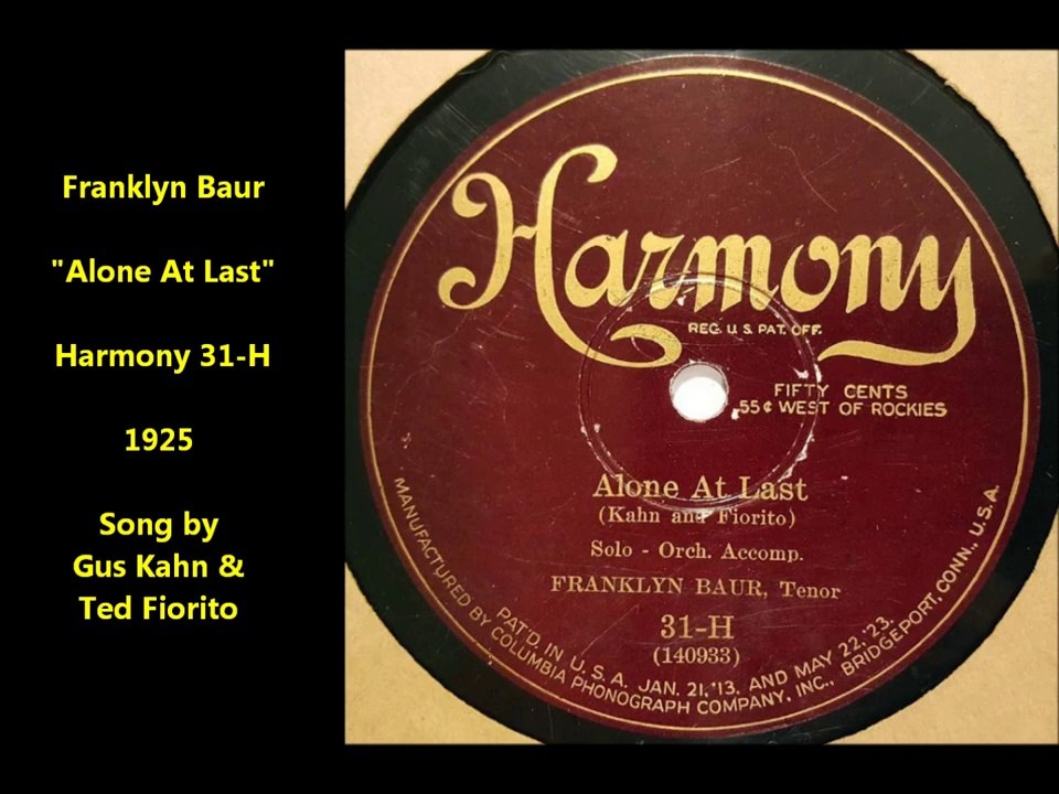 Alone At Last - Franklyn Baur (1925)