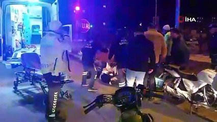 Download Video: Polis aracıyla çarpışan motosiklet sürücüsü yaralandı