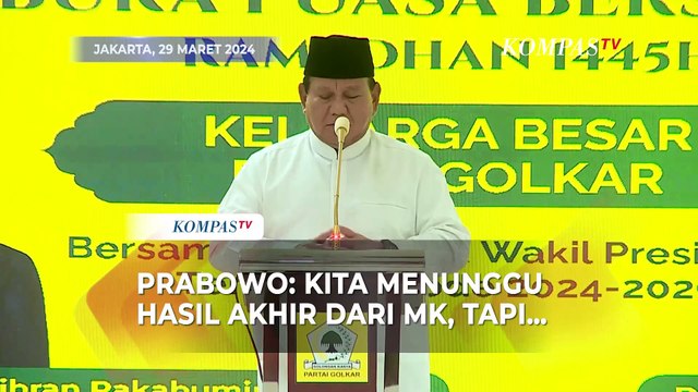 Prabowo Sebut Hormati dan Masih Menunggu Hasil Akhir MK Terkait Gugatan Sengketa Pilpres 2024