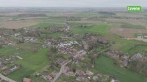 Le Brabant wallon vu du ciel : Le village de Piétrain et sa rue longue
