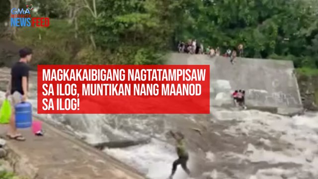 Magkakaibigang nagtatampisaw sa ilog, muntikan nang maanod sa ilog! | GMA Integrated Newsfeed