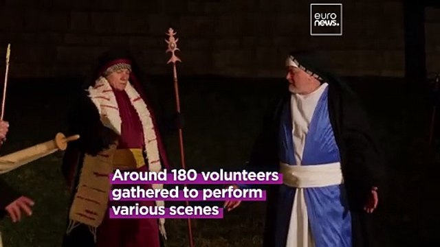 Watch: Czech town's historic passion play draws hundreds in spectacular Easter display