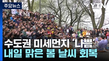 주말 서쪽 황사 유의...내일 맑고 포근 / YTN