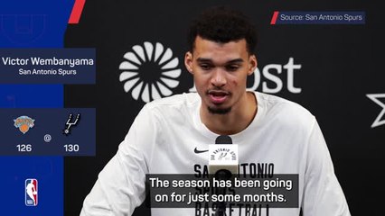 Wembanyama does not consider himself to be close to greatness