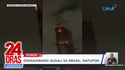 Ginagawang gusali sa Brazil, natupok | 24 Oras Weekend
