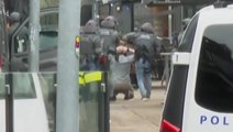 Moment man arrested by armed police after Dutch nightclub hostage situation