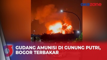 Download Video: Gudang Amunisi Artileri Medan di Gunung Putri, Bogor Terbakar