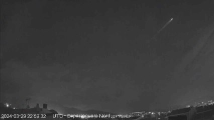 Un "bólido artificial", posiblemente un misil, cruza el cielo de Cataluña y la Comunidad Valenciana