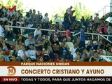 Comunidad evangélica de Caracas asisten al concierto cristiano y ayuno en el Parque Naciones Unidas