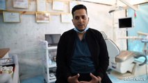 Gaza, un dentista trasforma una tenda in una clinica di fortuna