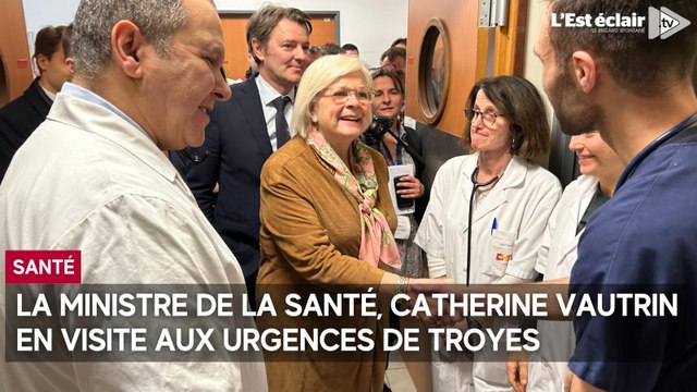 Catherine Vautrin, ministre de la Santé, en visite aux urgences de Troyes