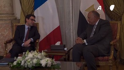 وزير الخارجية المصري يلتقي نظيره الفرنسي في القاهرة