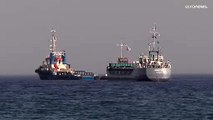 شاهد: 3 سفن تغادر ميناء قبرص لإيصال 400 طن من المساعدات الغذائية إلى غزة