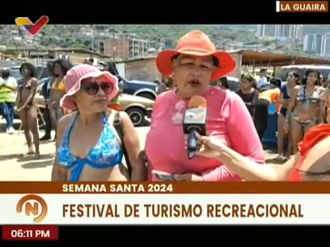 La Guaira | Temporadistas disfrutan del Festival Semana Santa 2024 en la playa “Bahía Los Niños”