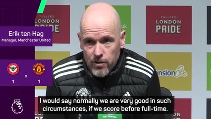 Download Video: Ten Hag 'hugely disappointed' to not get over the line against Brentford